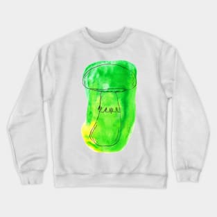 Green Watercolor Mushroom Crewneck Sweatshirt